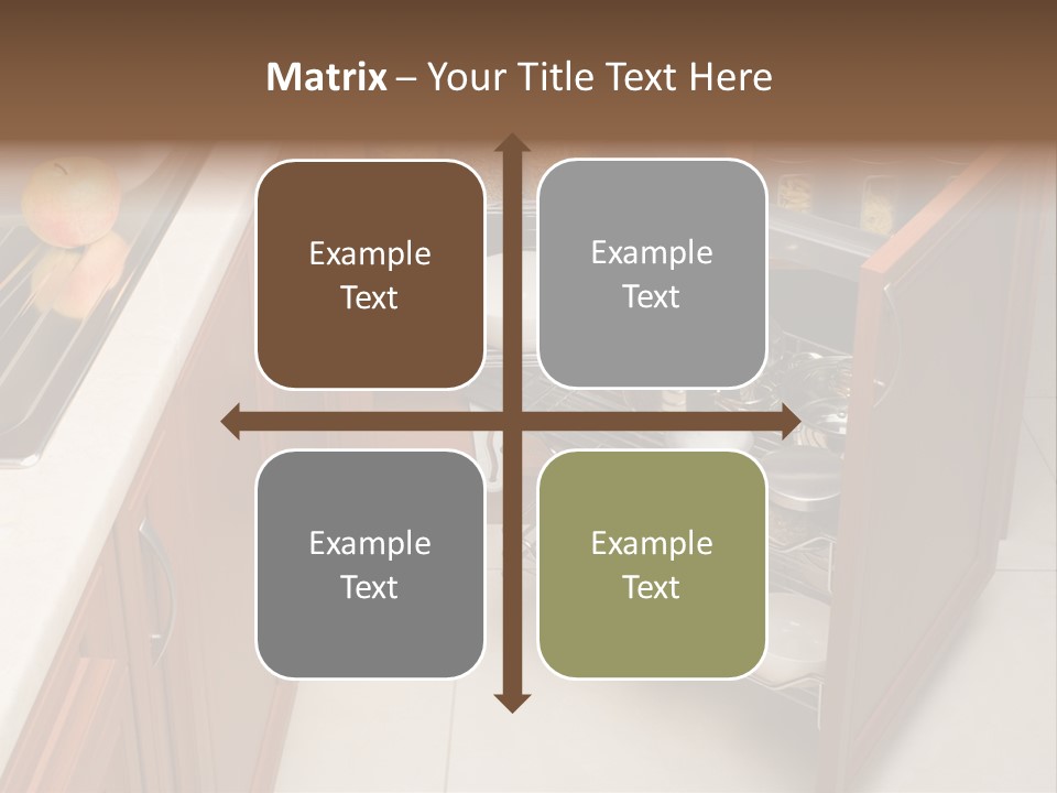A Kitchen With A Sink And A Dish Rack PowerPoint Template