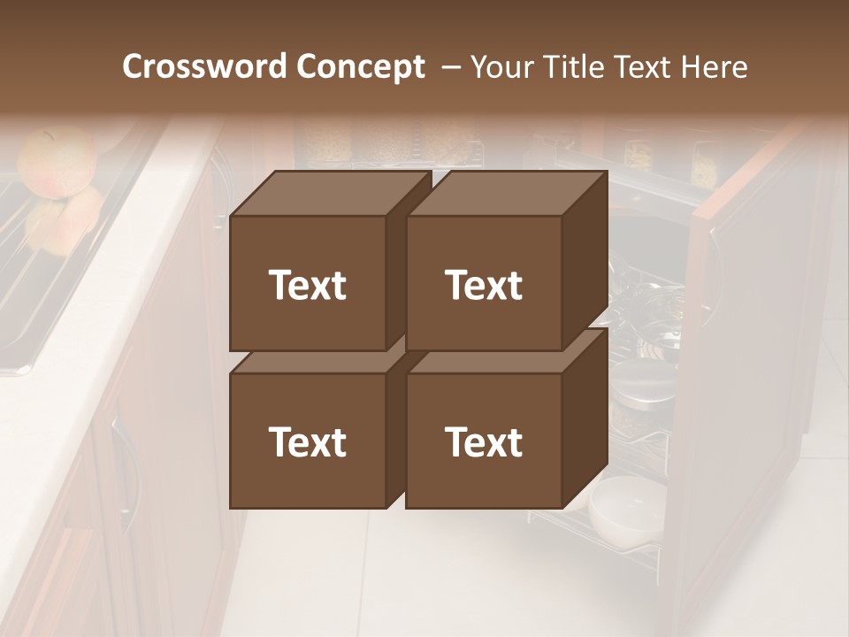 A Kitchen With A Sink And A Dish Rack PowerPoint Template