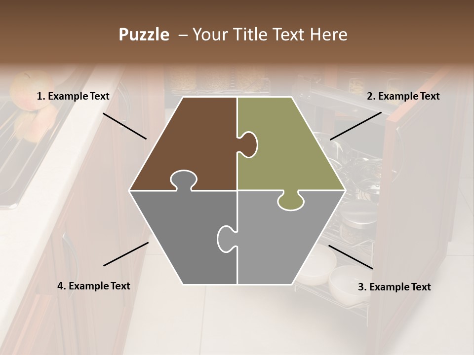 A Kitchen With A Sink And A Dish Rack PowerPoint Template