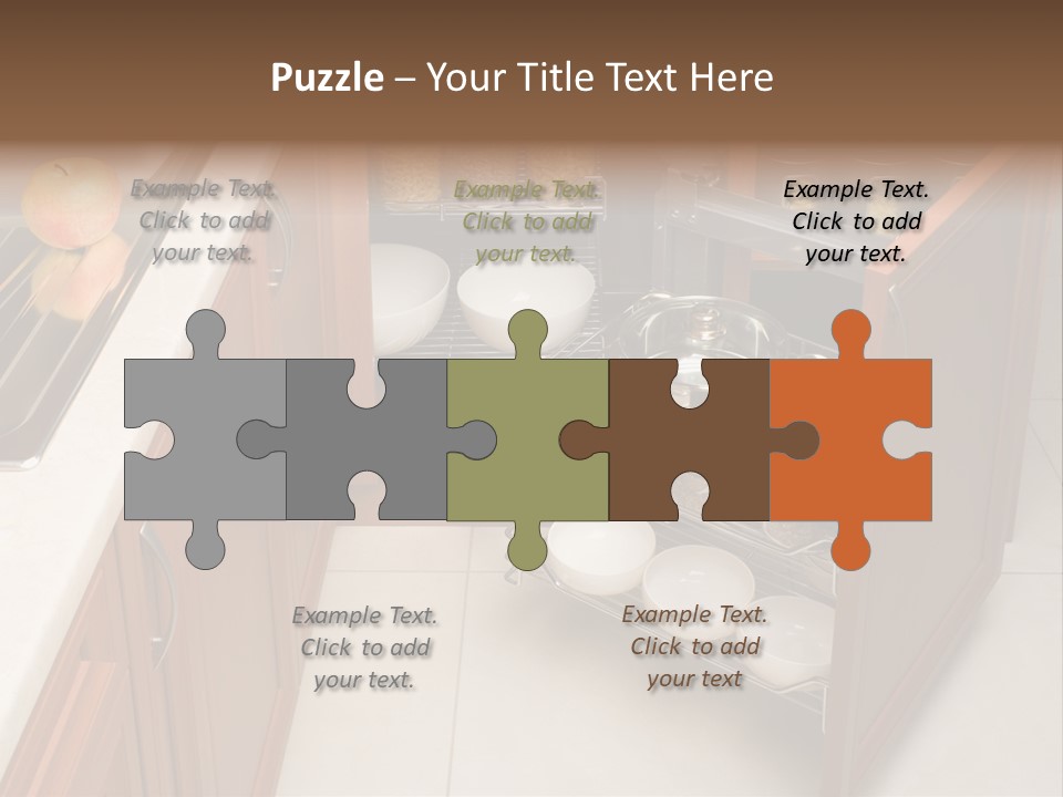 A Kitchen With A Sink And A Dish Rack PowerPoint Template