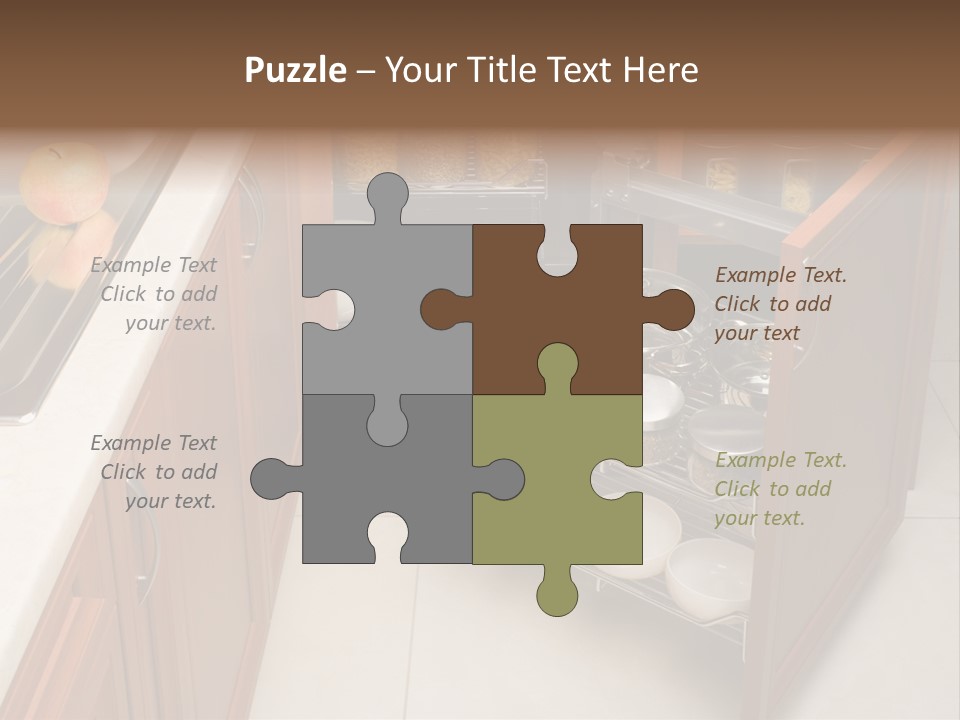 A Kitchen With A Sink And A Dish Rack PowerPoint Template