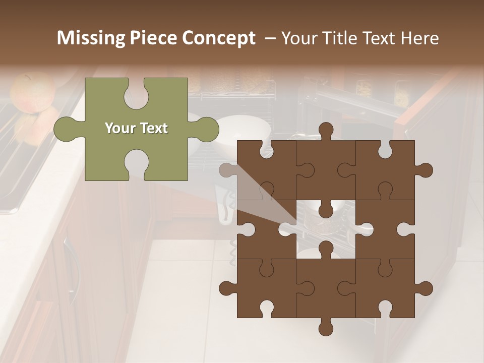 A Kitchen With A Sink And A Dish Rack PowerPoint Template