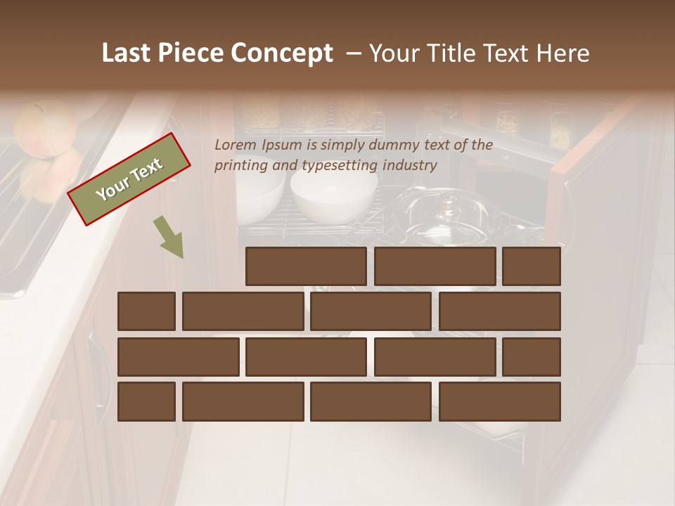 A Kitchen With A Sink And A Dish Rack PowerPoint Template