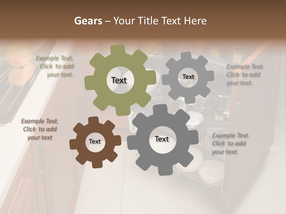 A Kitchen With A Sink And A Dish Rack PowerPoint Template