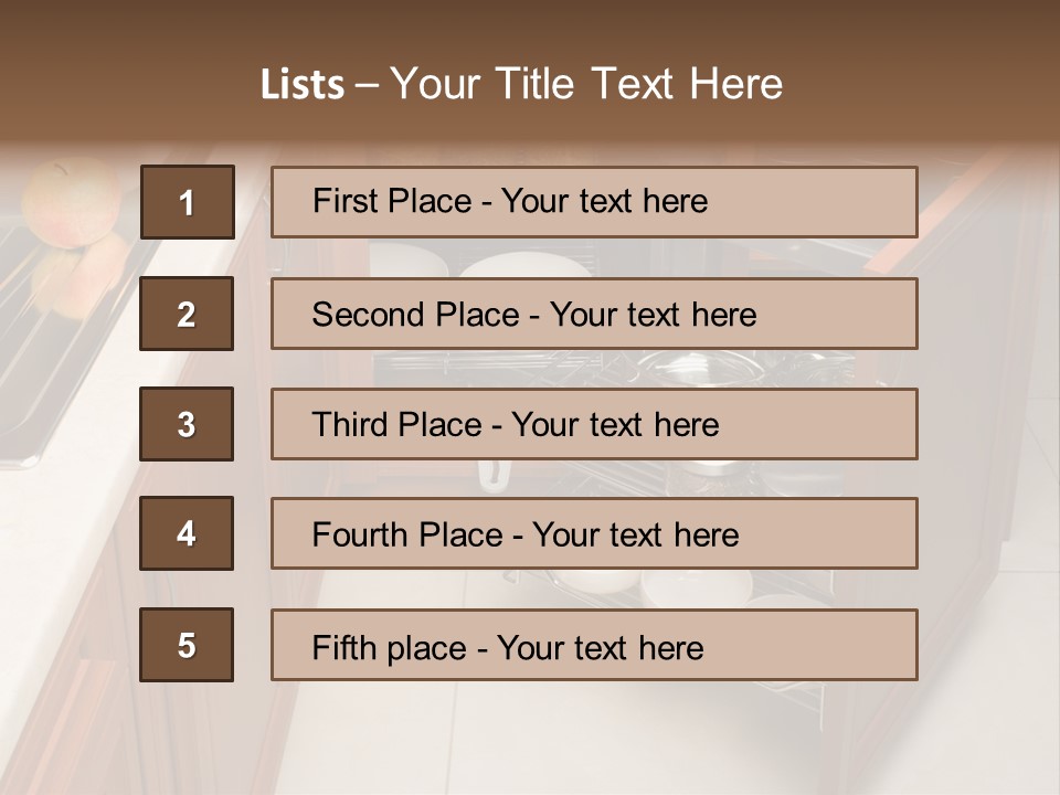 A Kitchen With A Sink And A Dish Rack PowerPoint Template