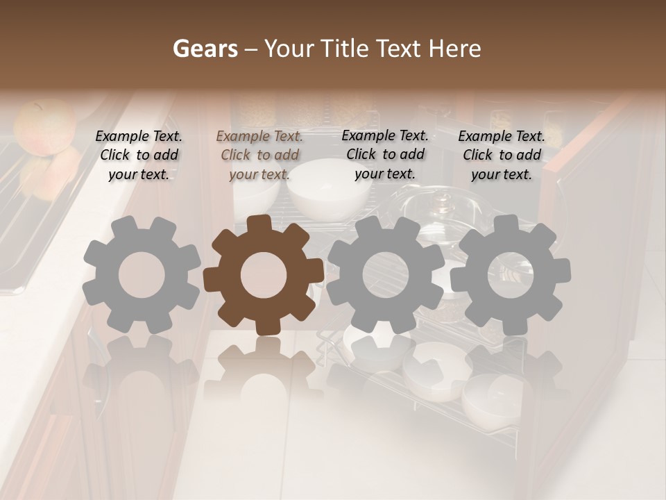 A Kitchen With A Sink And A Dish Rack PowerPoint Template