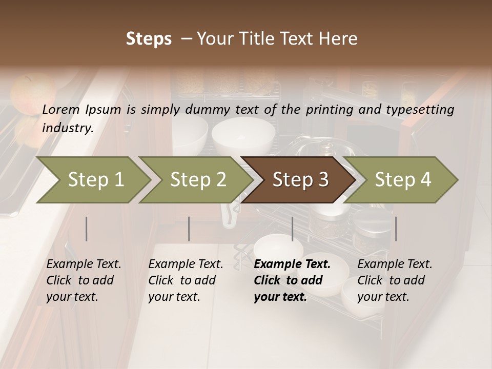 A Kitchen With A Sink And A Dish Rack PowerPoint Template