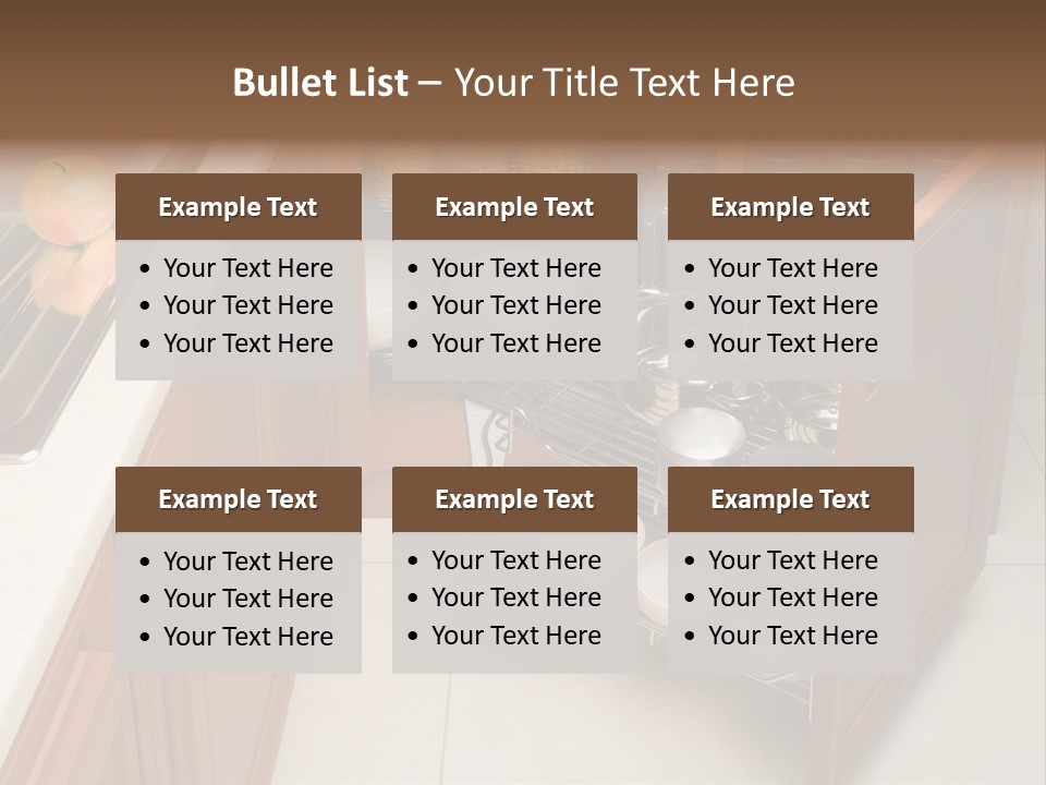 A Kitchen With A Sink And A Dish Rack PowerPoint Template