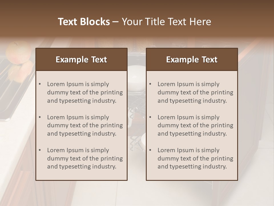 A Kitchen With A Sink And A Dish Rack PowerPoint Template
