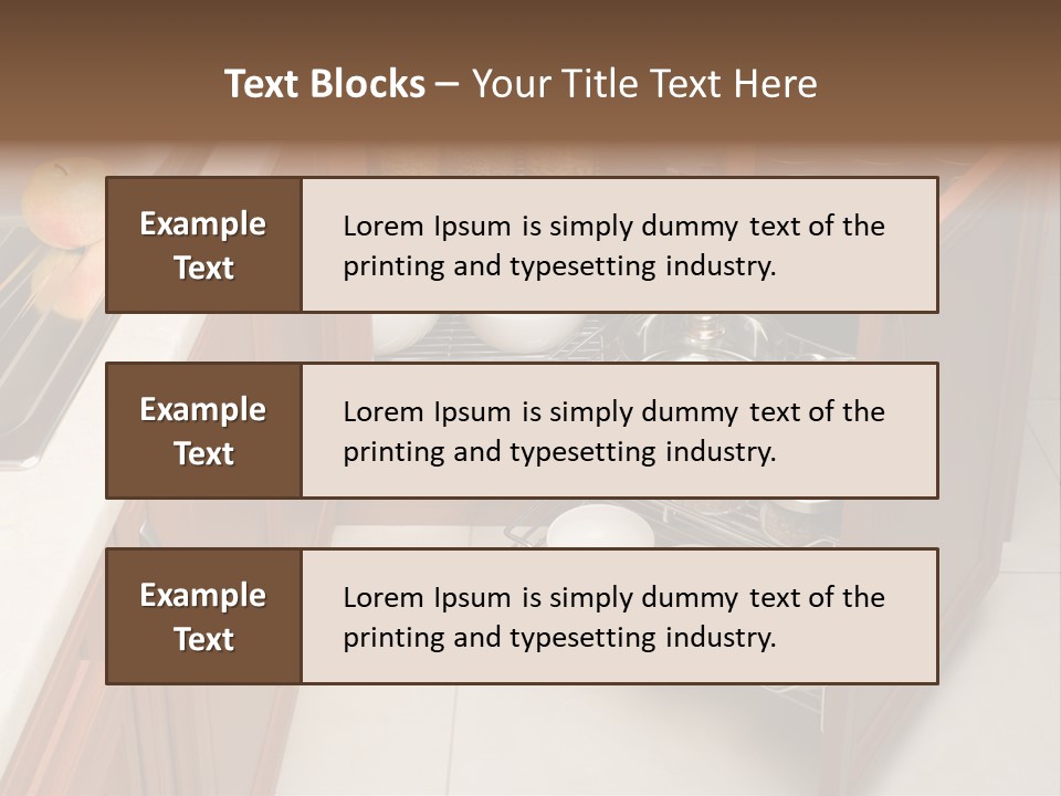A Kitchen With A Sink And A Dish Rack PowerPoint Template
