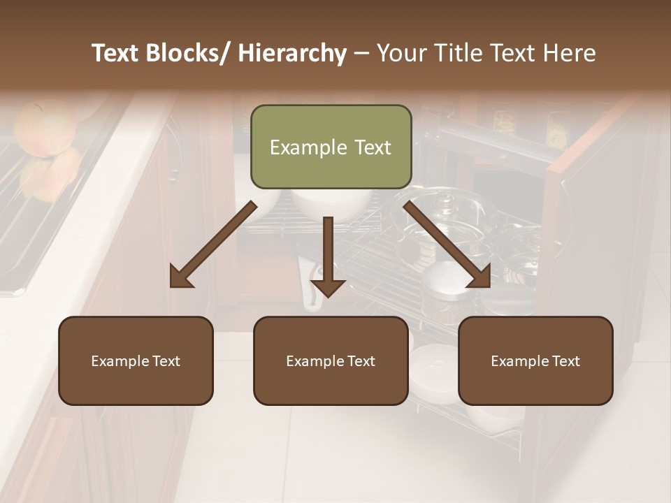 A Kitchen With A Sink And A Dish Rack PowerPoint Template