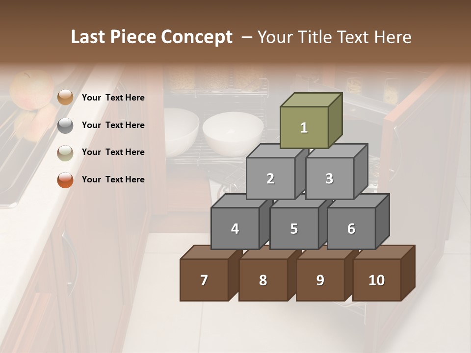 A Kitchen With A Sink And A Dish Rack PowerPoint Template