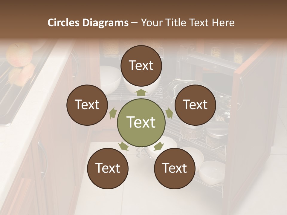 A Kitchen With A Sink And A Dish Rack PowerPoint Template