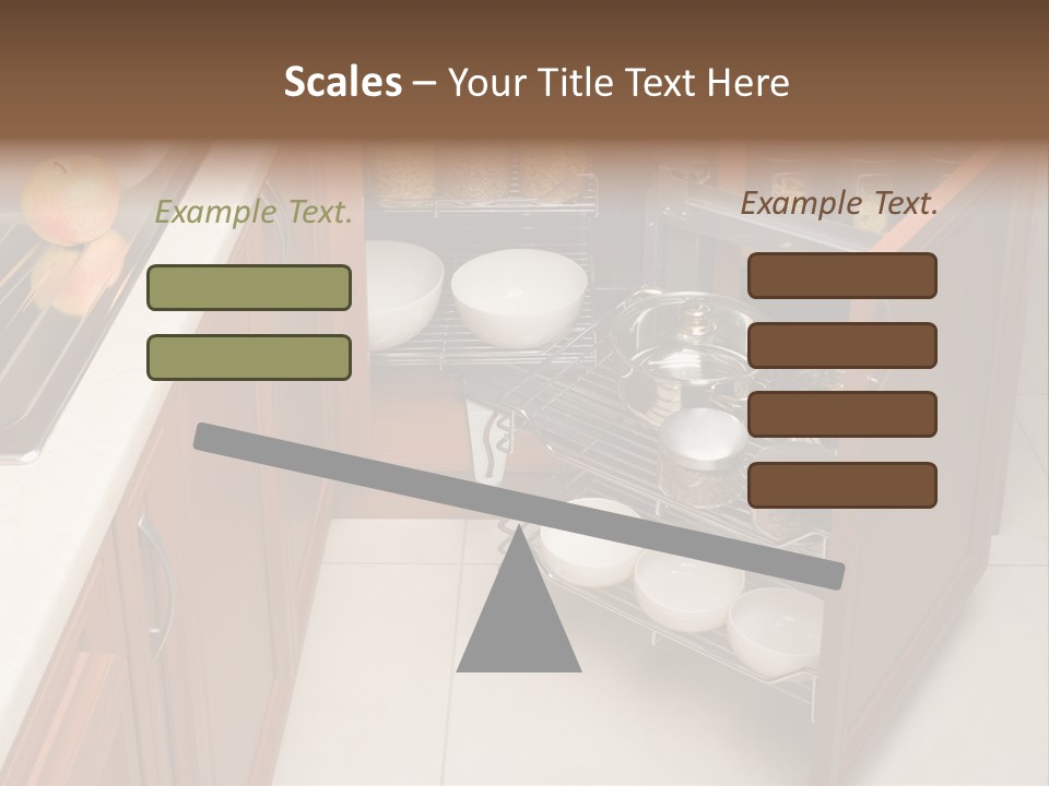 A Kitchen With A Sink And A Dish Rack PowerPoint Template