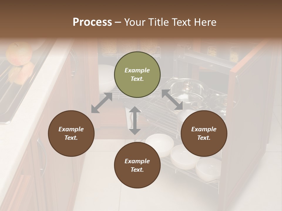 A Kitchen With A Sink And A Dish Rack PowerPoint Template