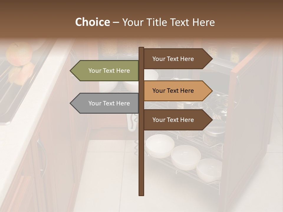 A Kitchen With A Sink And A Dish Rack PowerPoint Template
