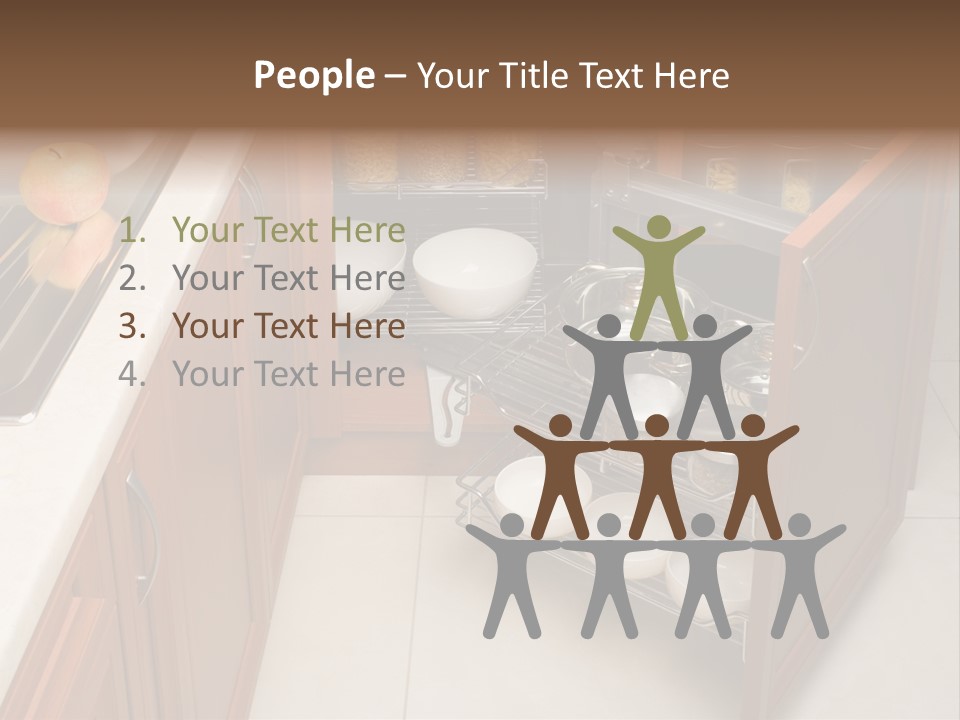 A Kitchen With A Sink And A Dish Rack PowerPoint Template