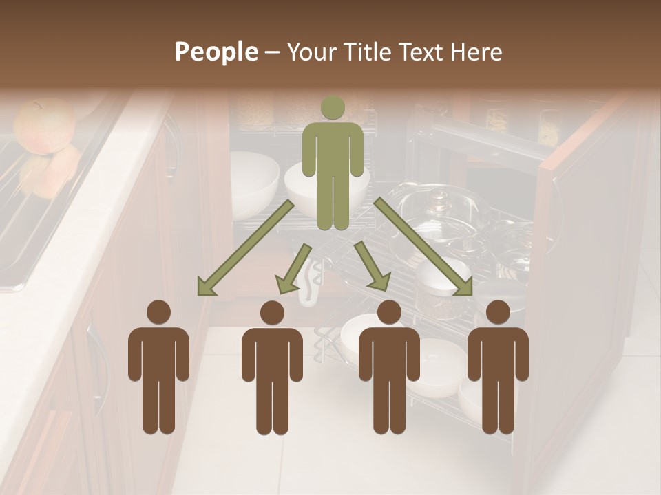 A Kitchen With A Sink And A Dish Rack PowerPoint Template