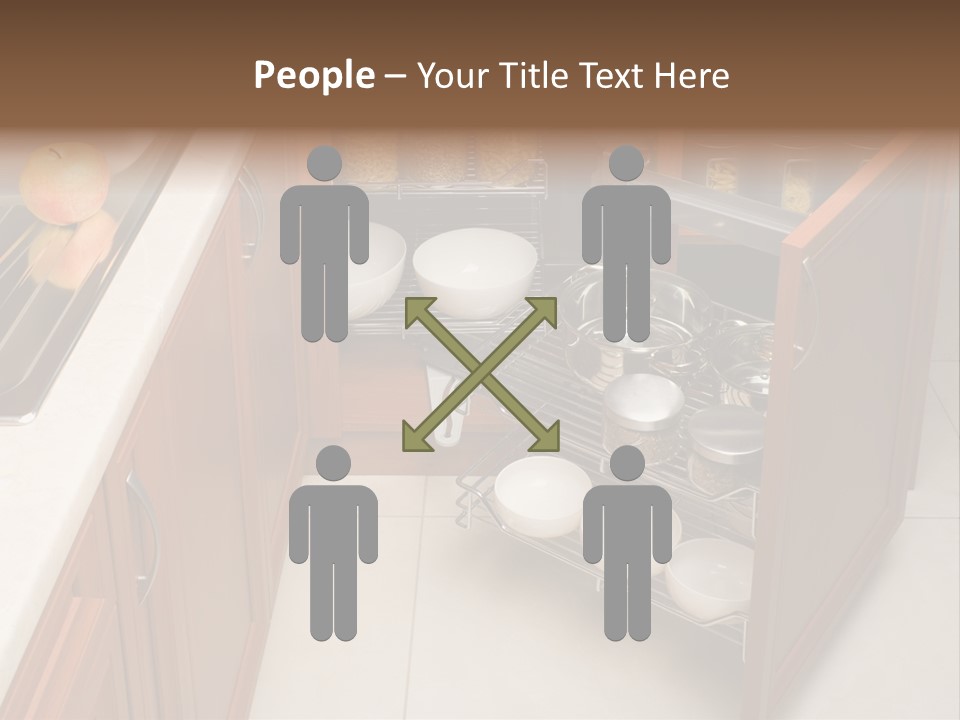 A Kitchen With A Sink And A Dish Rack PowerPoint Template