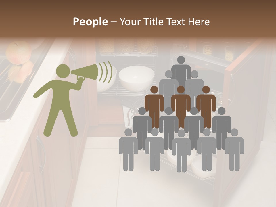 A Kitchen With A Sink And A Dish Rack PowerPoint Template