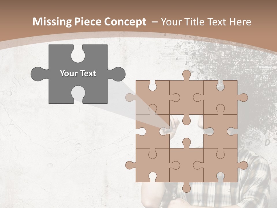 A Man With His Head In The Air Pointing At Something PowerPoint Template