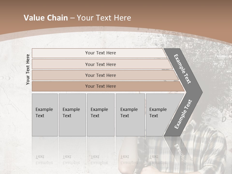 A Man With His Head In The Air Pointing At Something PowerPoint Template