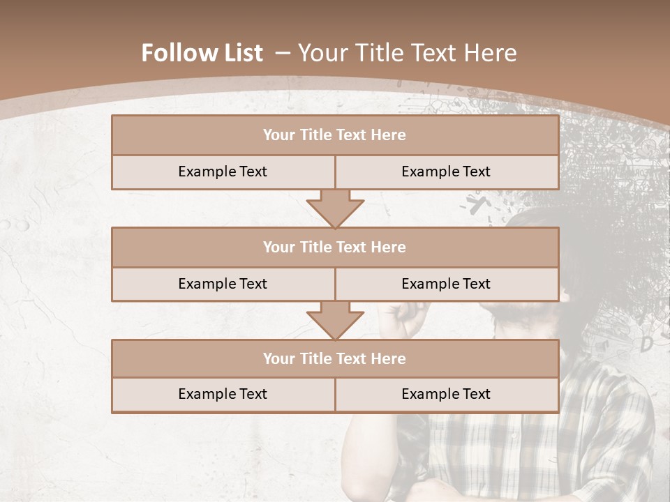 A Man With His Head In The Air Pointing At Something PowerPoint Template