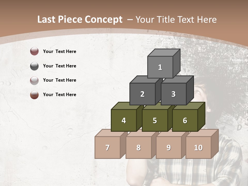 A Man With His Head In The Air Pointing At Something PowerPoint Template