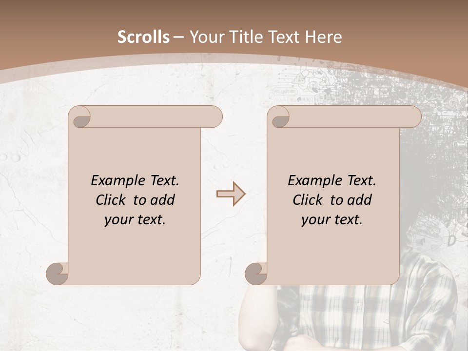 A Man With His Head In The Air Pointing At Something PowerPoint Template