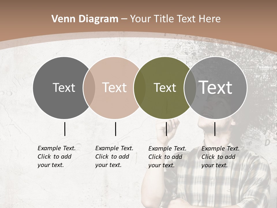 A Man With His Head In The Air Pointing At Something PowerPoint Template