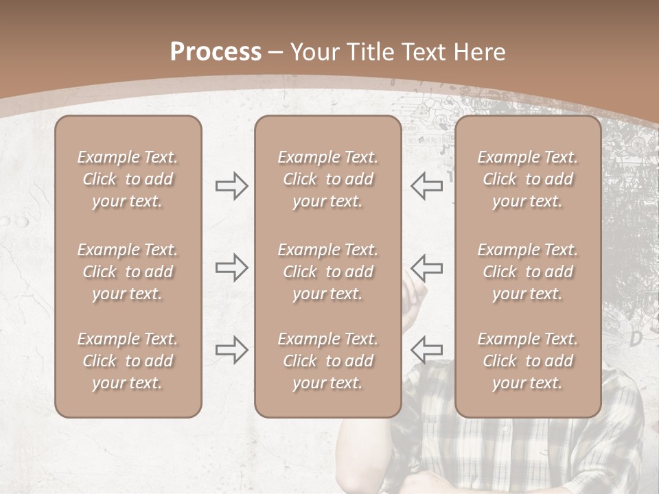 A Man With His Head In The Air Pointing At Something PowerPoint Template
