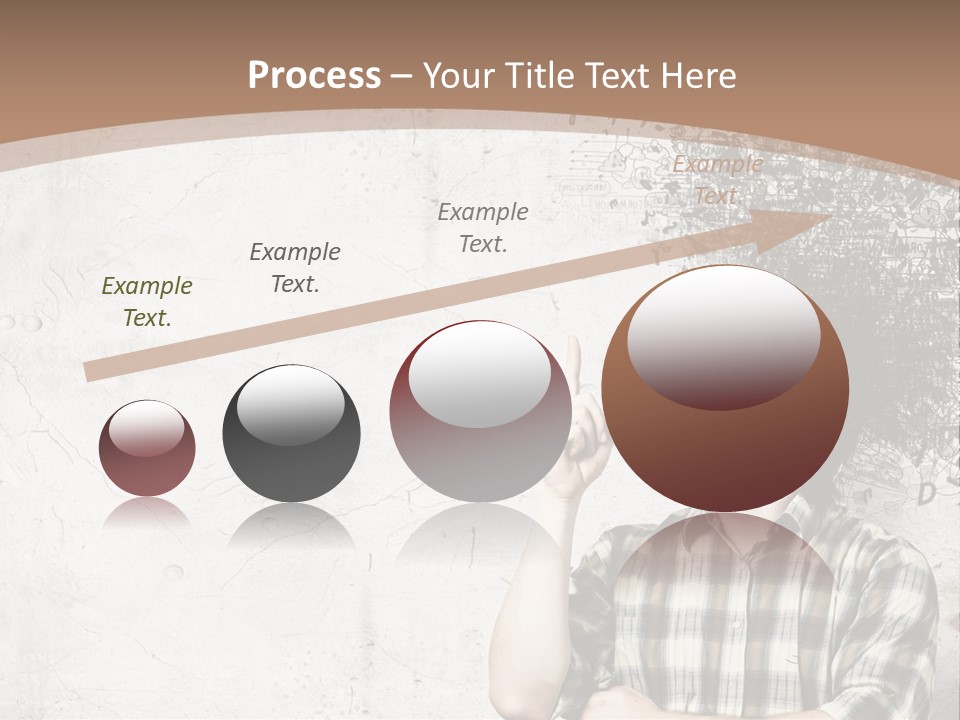 A Man With His Head In The Air Pointing At Something PowerPoint Template