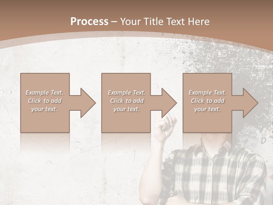 A Man With His Head In The Air Pointing At Something PowerPoint Template