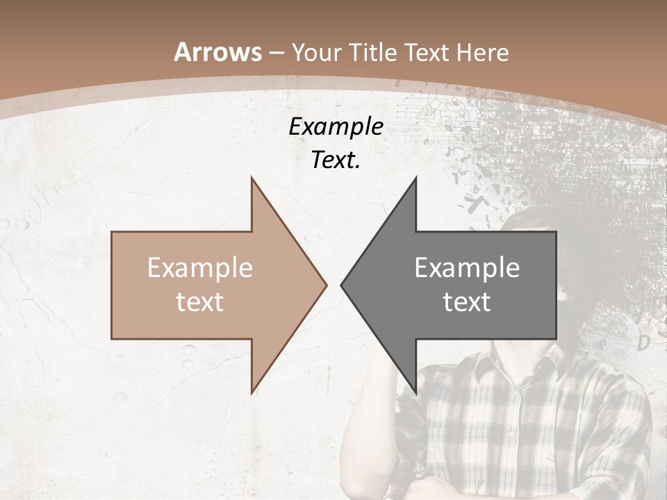 A Man With His Head In The Air Pointing At Something PowerPoint Template
