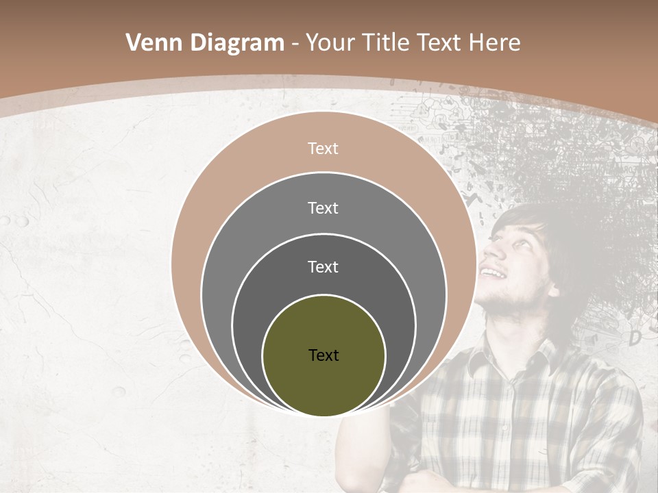 A Man With His Head In The Air Pointing At Something PowerPoint Template