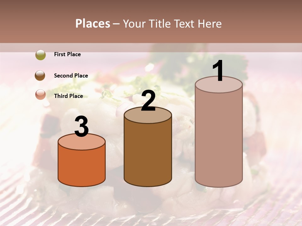 A Plate Of Food With Garnishes On It PowerPoint Template