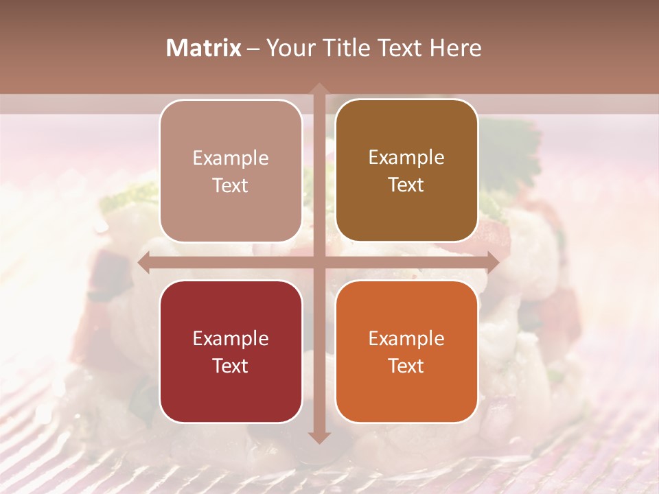 A Plate Of Food With Garnishes On It PowerPoint Template