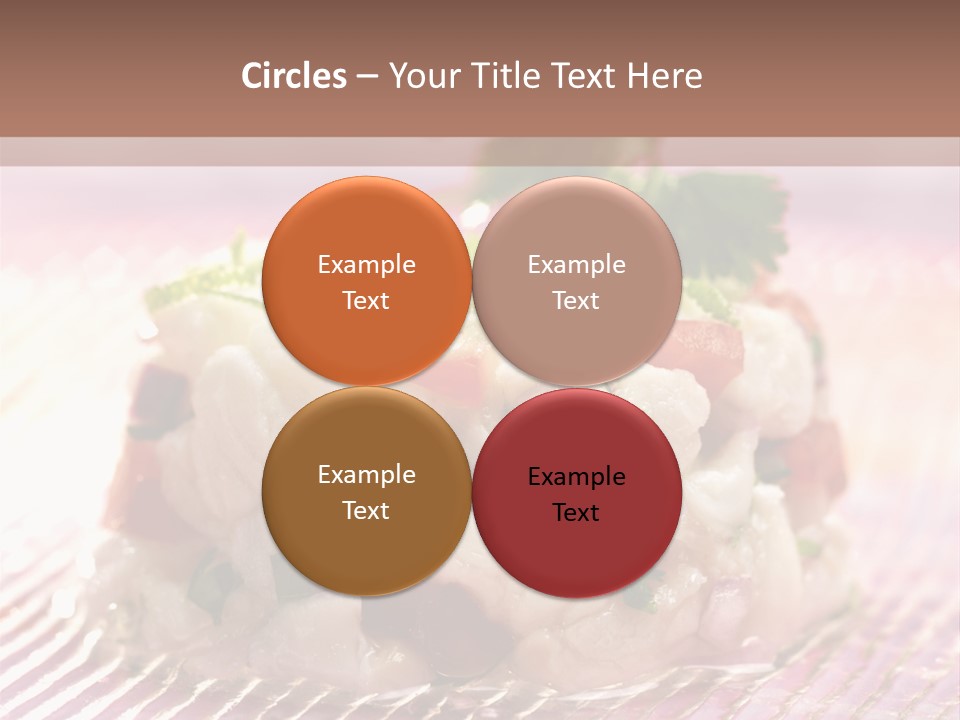 A Plate Of Food With Garnishes On It PowerPoint Template