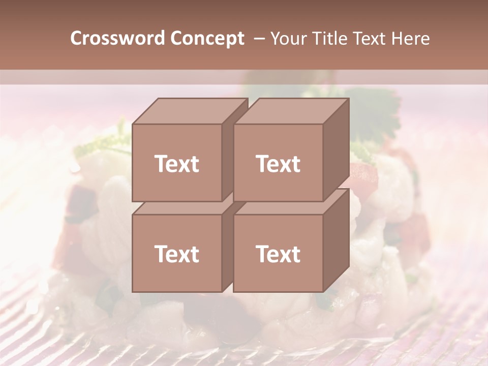 A Plate Of Food With Garnishes On It PowerPoint Template