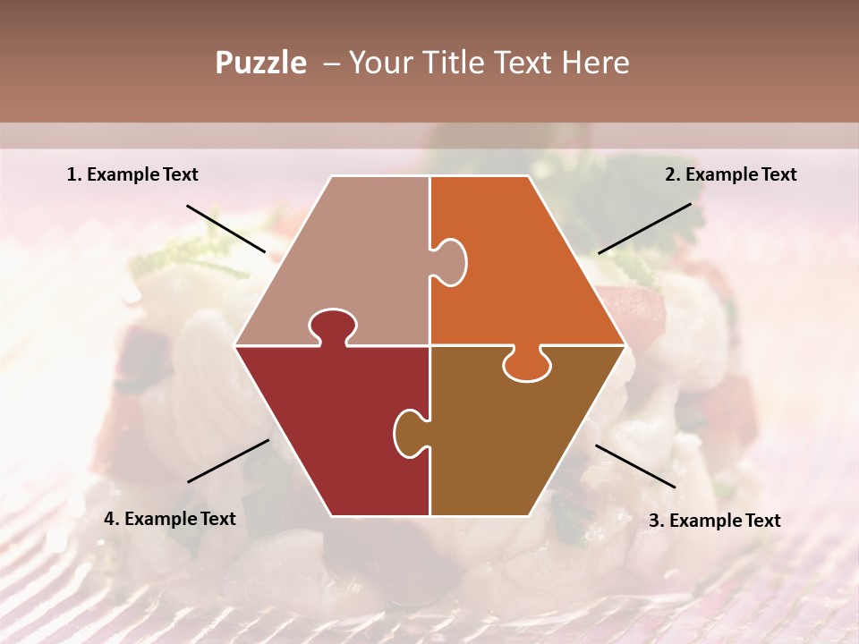 A Plate Of Food With Garnishes On It PowerPoint Template