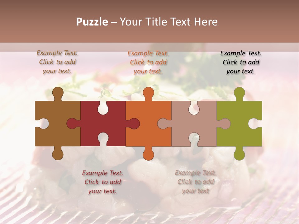 A Plate Of Food With Garnishes On It PowerPoint Template