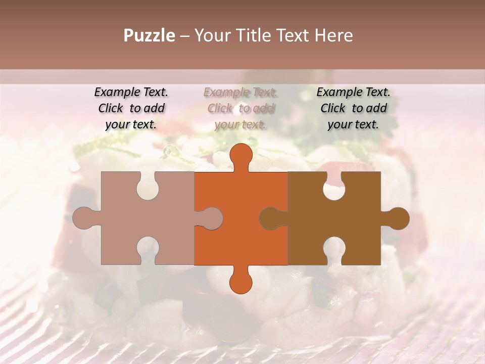 A Plate Of Food With Garnishes On It PowerPoint Template