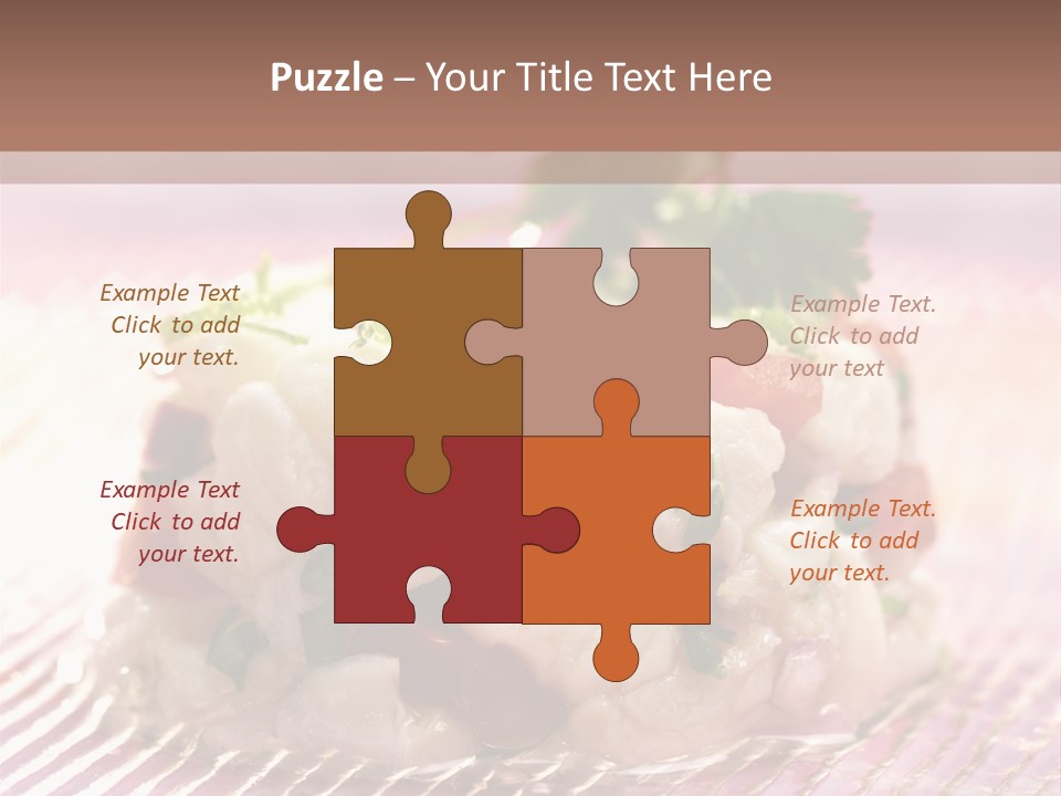 A Plate Of Food With Garnishes On It PowerPoint Template