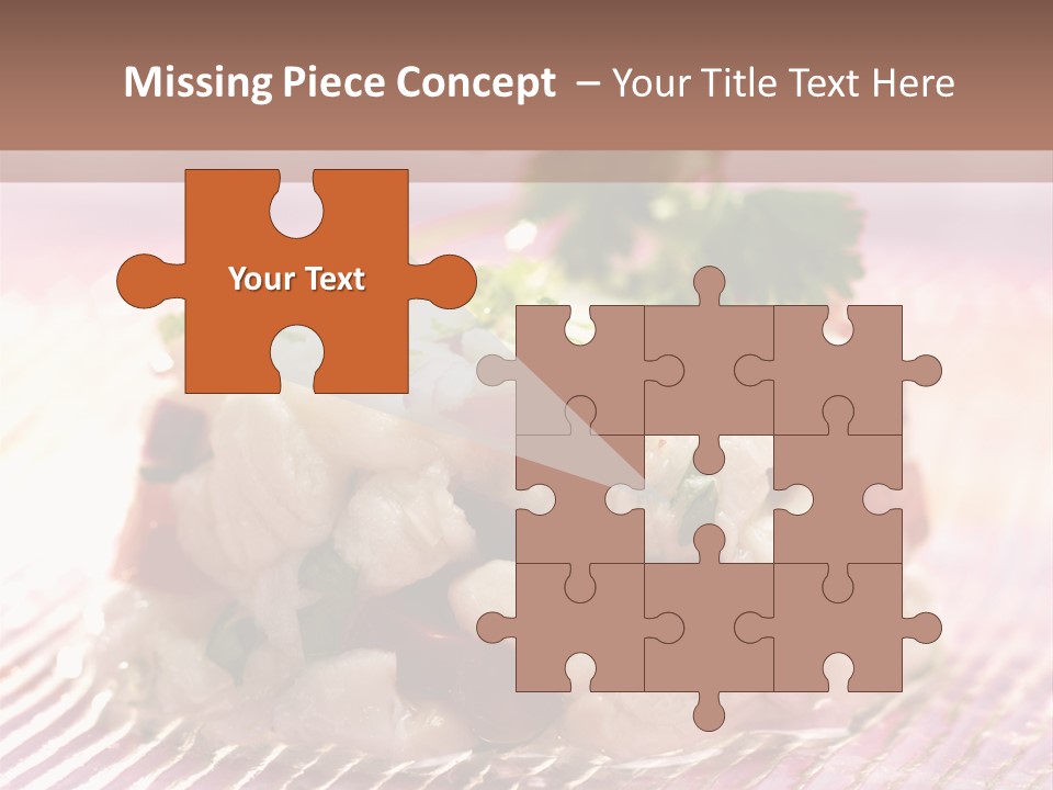 A Plate Of Food With Garnishes On It PowerPoint Template