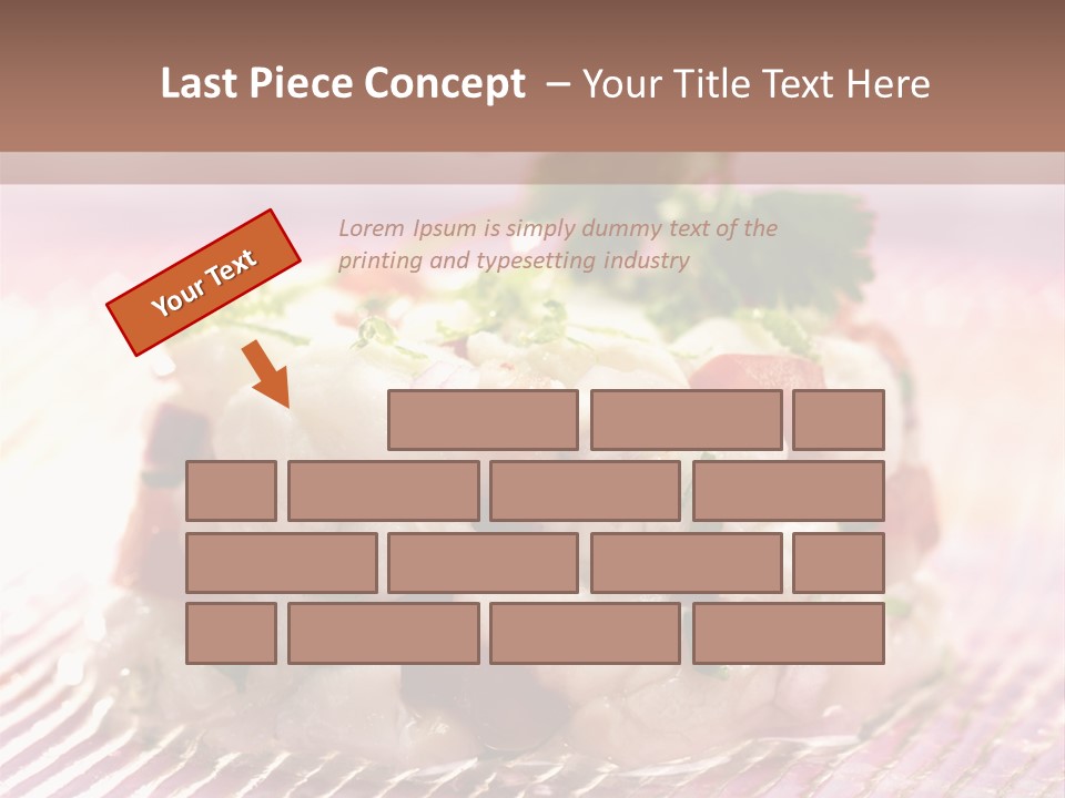 A Plate Of Food With Garnishes On It PowerPoint Template