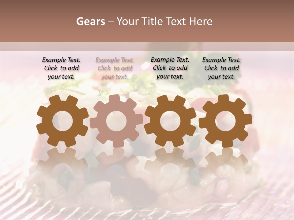 A Plate Of Food With Garnishes On It PowerPoint Template