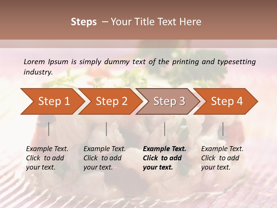 A Plate Of Food With Garnishes On It PowerPoint Template