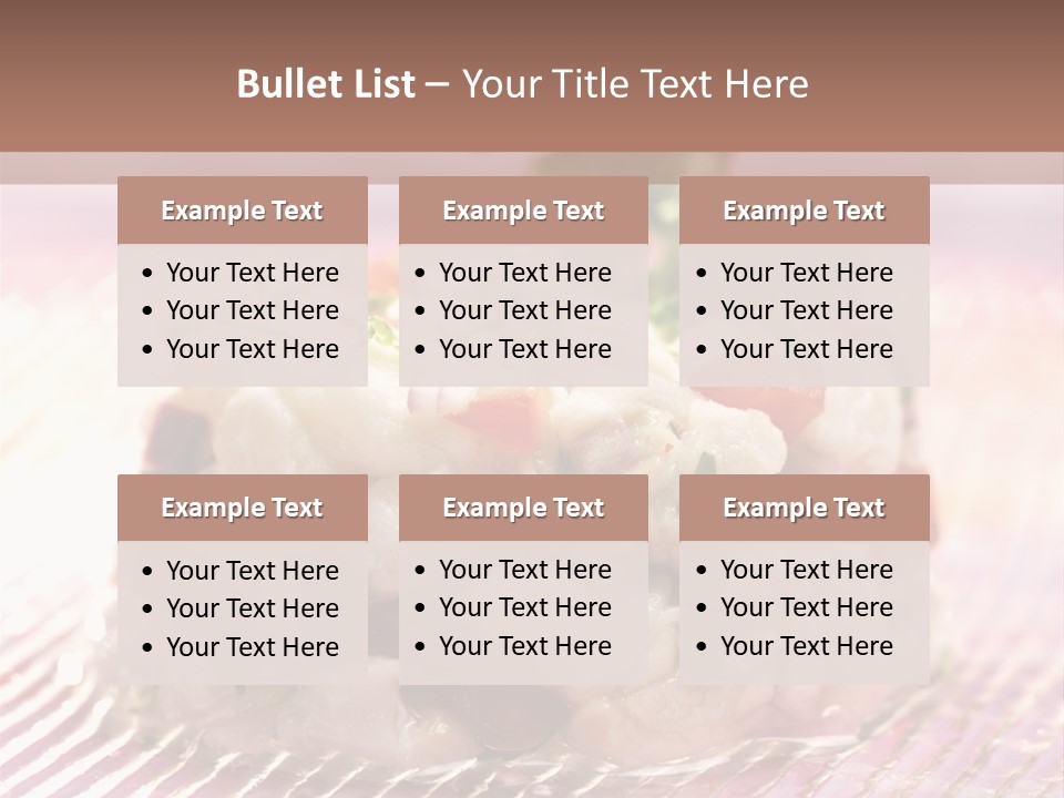 A Plate Of Food With Garnishes On It PowerPoint Template