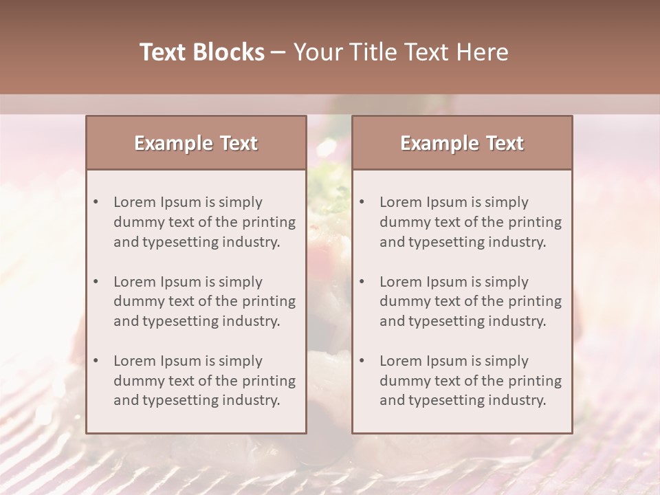 A Plate Of Food With Garnishes On It PowerPoint Template