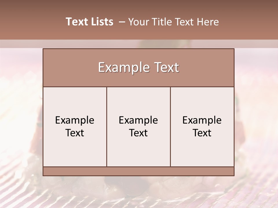 A Plate Of Food With Garnishes On It PowerPoint Template